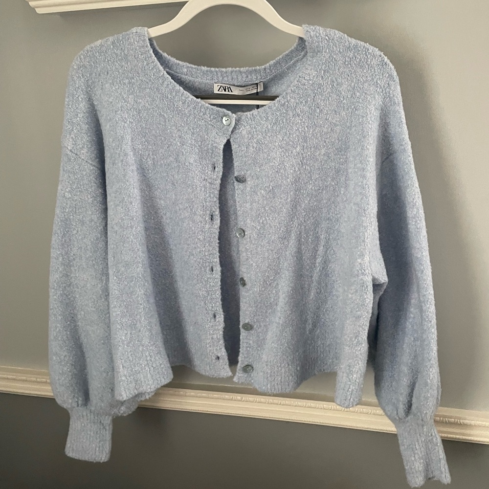 Baby blue cardigan